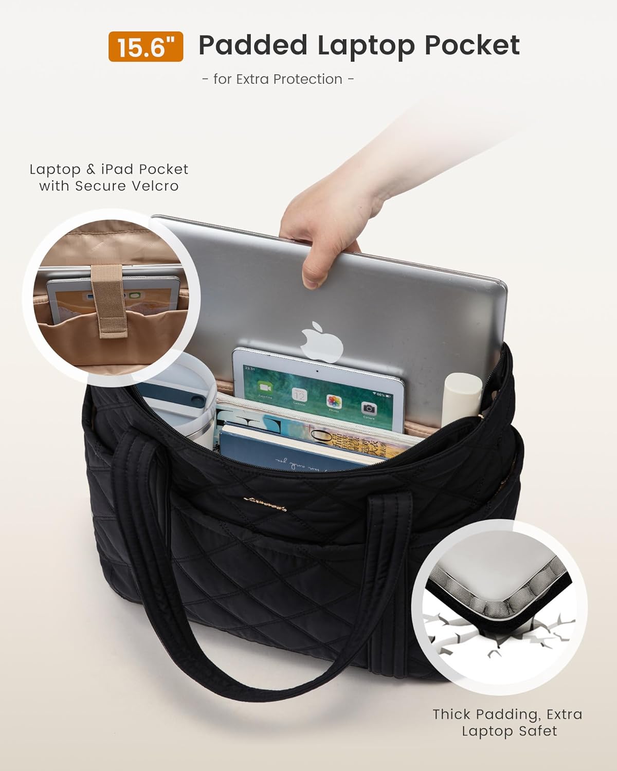 Lightweight Puffer Tote Bag for Women