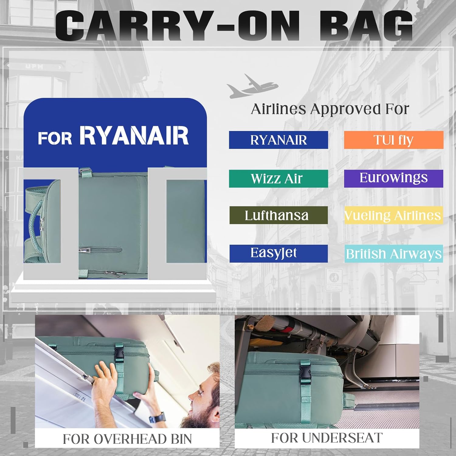 Ryanair Cabin Size 40x30x20 Backpack